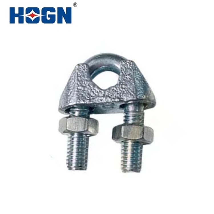 HOGN Hot Dip Galvanized Steel Stay Wire Clamps JK Guy Clip Malleable Iron Overhead Power Line Accessories Wire Rope Clips