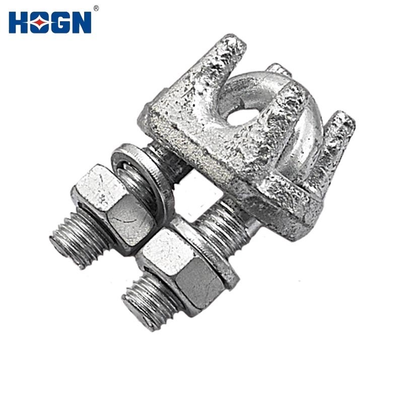 HOGN Hot Dip Galvanized Steel Stay Wire Clamps JK Guy Clip Malleable Iron Overhead Power Line Accessories Wire Rope Clips