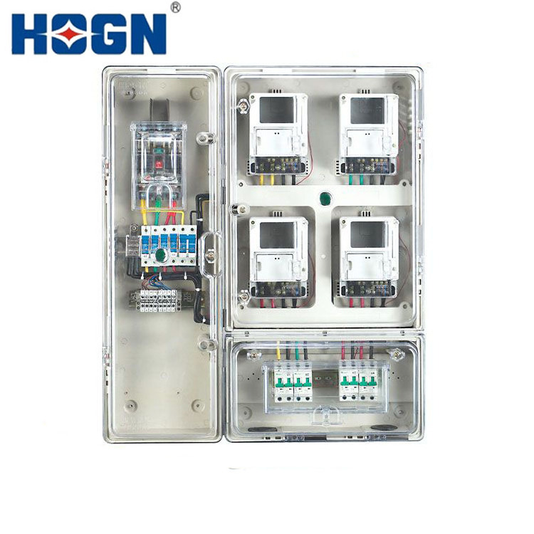 HOGN Single Phase Prepaid Electricity Meter Boxes Hot Selling with Transparent Cover Case Electronics & Instrument Enclosures