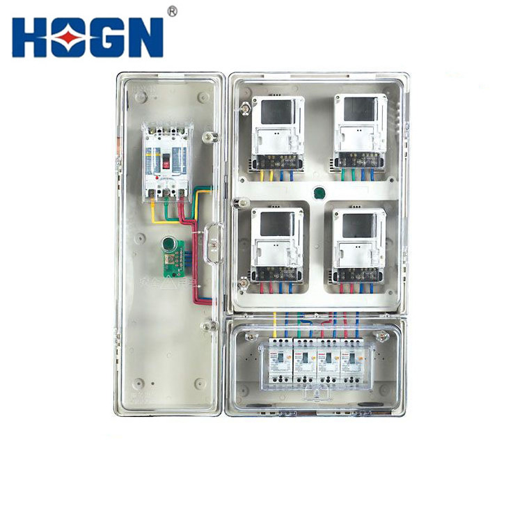 HOGN Single Phase Prepaid Electricity Meter Boxes Hot Selling with Transparent Cover Case Electronics & Instrument Enclosures