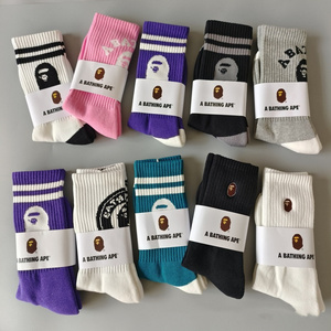 Bape High Quality sock Basketball skateboard trendy brand Bape Ape socks Bape stockings hose for women men unisex teens