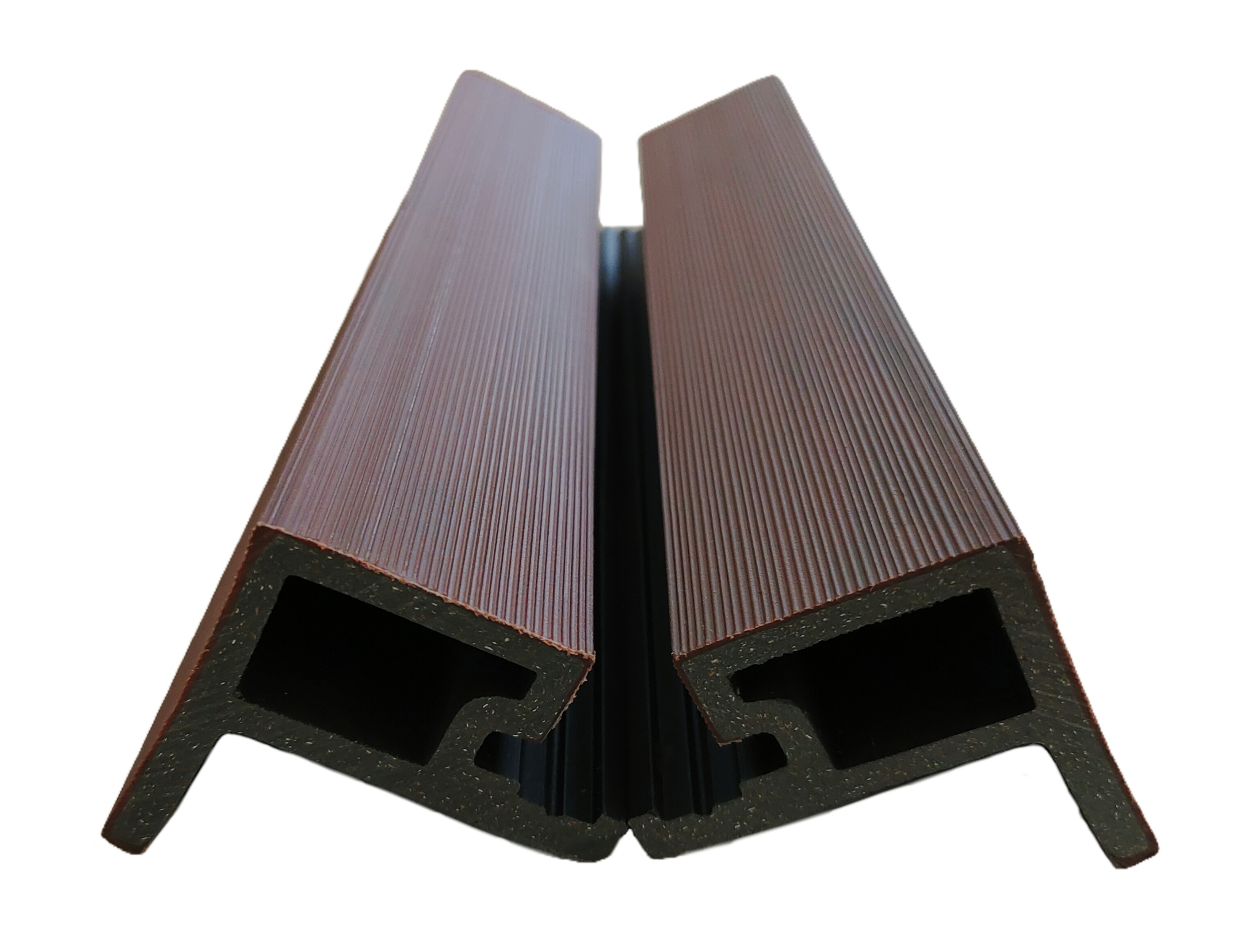 Waterproof WPC Edge Trim   End Cover for WPC Decking    Co-extruded Fluted Wall Panel Accessory