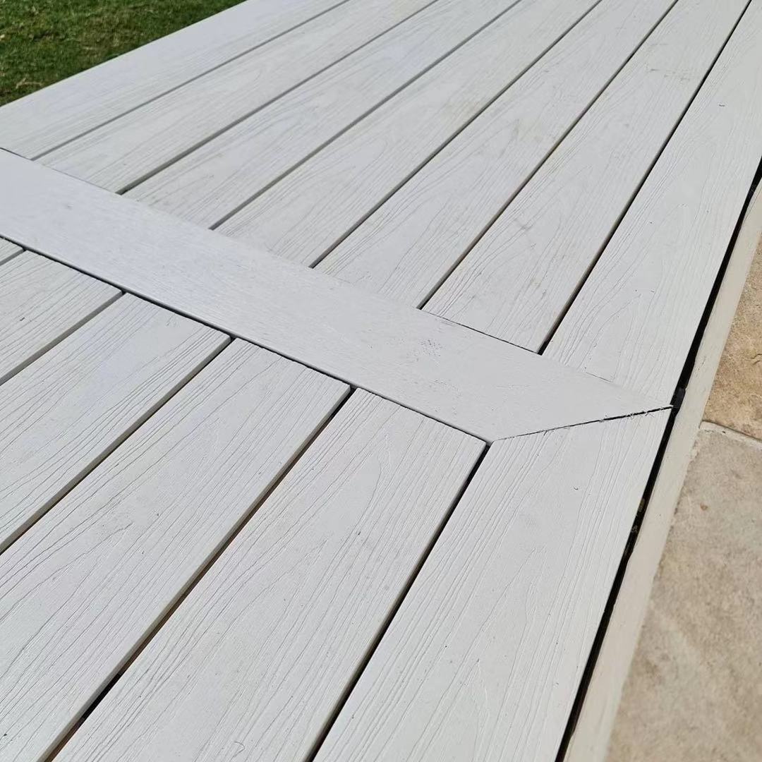 White colour terrace decking/ Wood plastic composite wpc decking