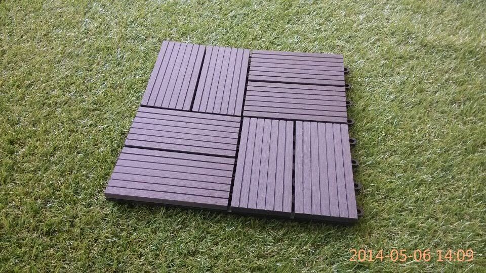 DIY wood plastic composite floor patio garden swimming pool balcony piso walkway roof tiles WPC board interlocking deck tiles