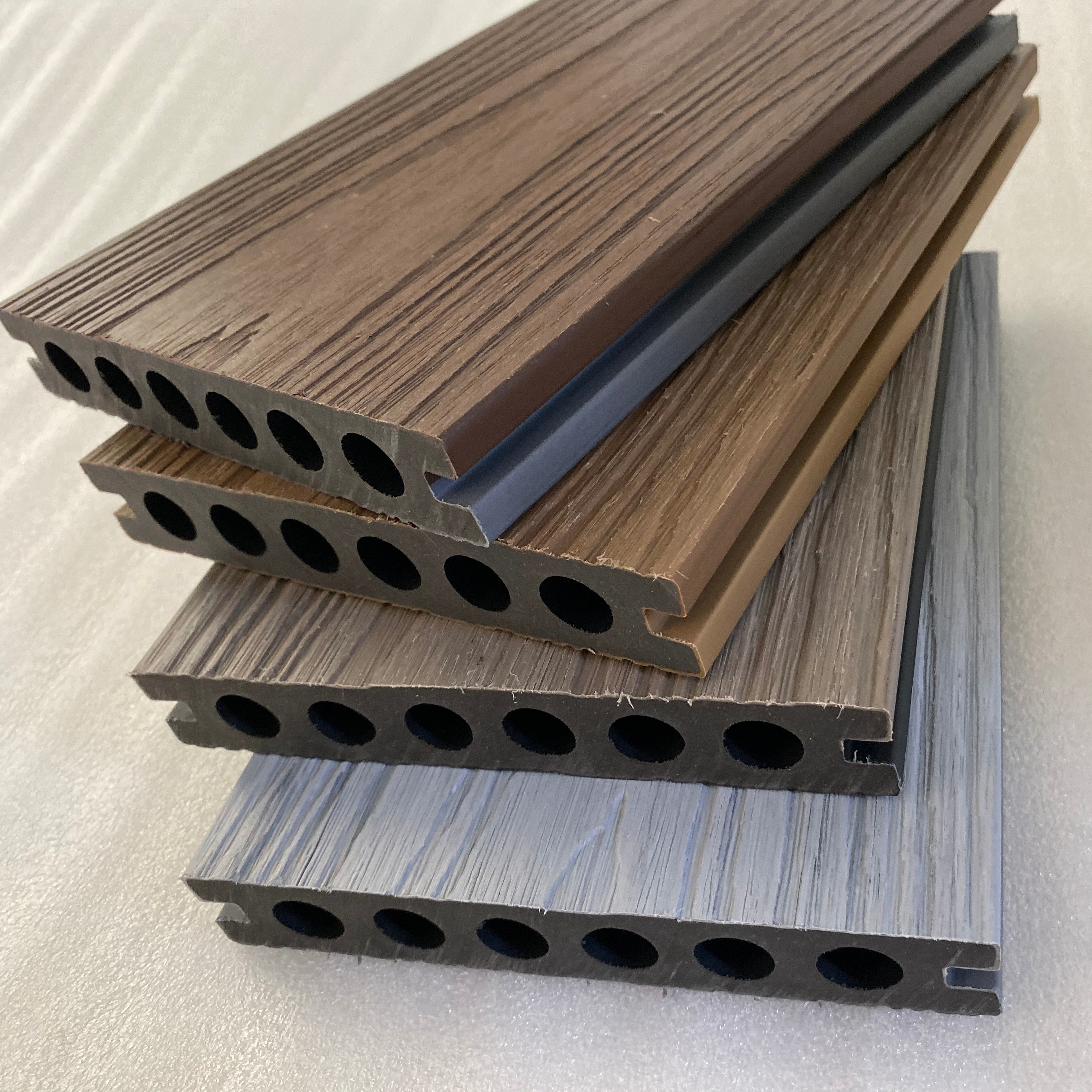 WPC garden terrace two color and mixed color decking/ Wood plastic composite wpc decking