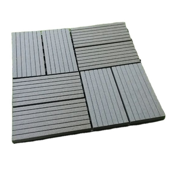 DIY wood plastic composite floor patio garden swimming pool balcony piso walkway roof tiles WPC board interlocking deck tiles