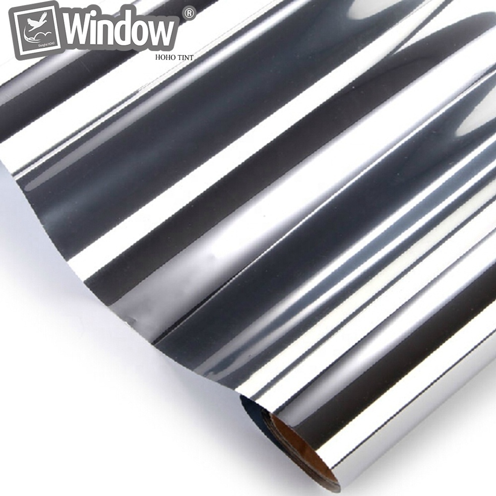 1.52x30m Silver  Mirror Effect Window Tint Building Film One Way Vision With Privacy Protection