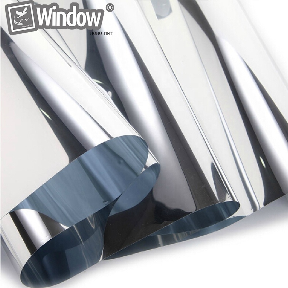 1.52x30m Silver  Mirror Effect Window Tint Building Film One Way Vision With Privacy Protection