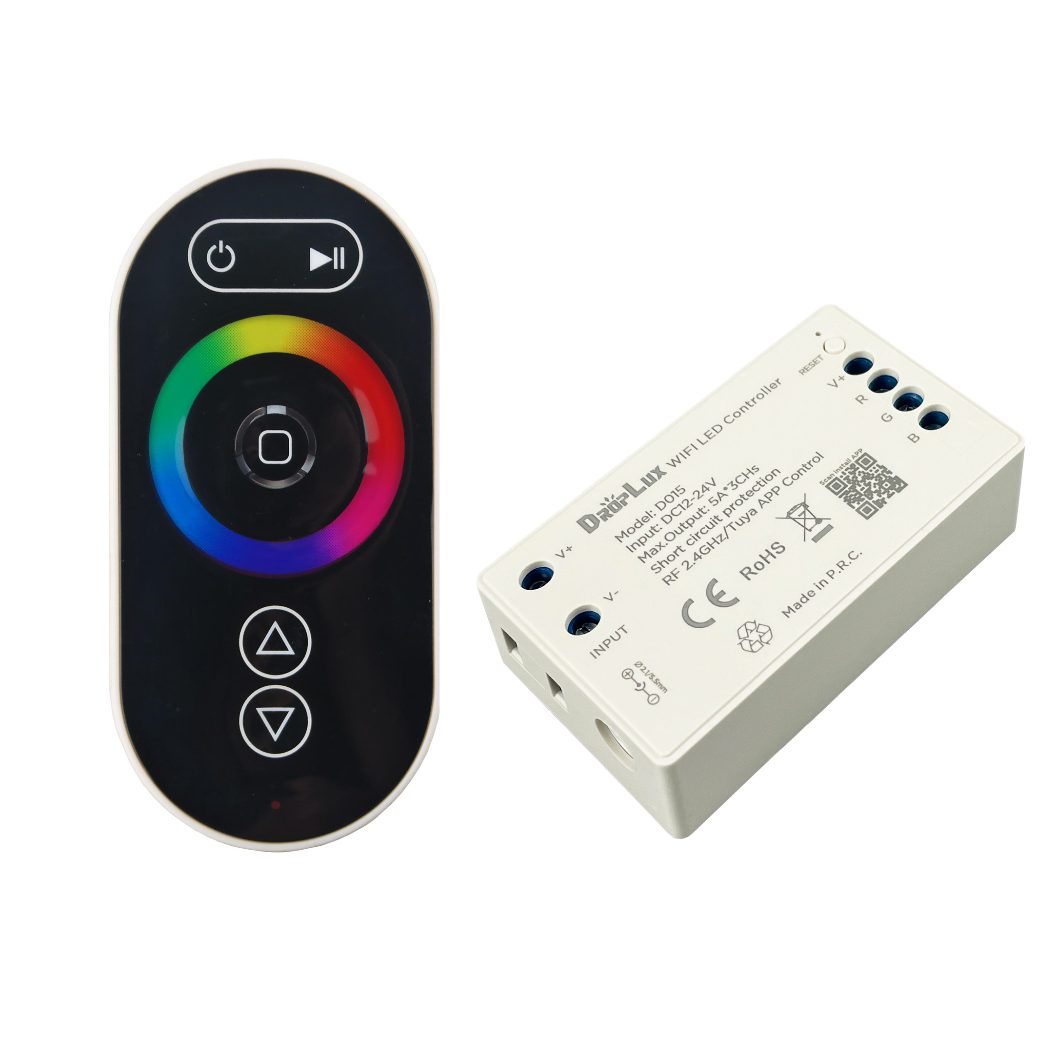 D015 RGB TUYA WIFI Controller Compatible Google Alexa 2.4G Wireless Control WIFI TUYA RGB LED Strip Controller