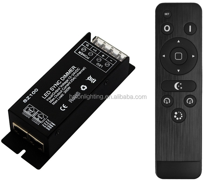 sz100 led sync dimmer led dimmer 12v remote control light dimmer 25A *1ch 3 years warranty