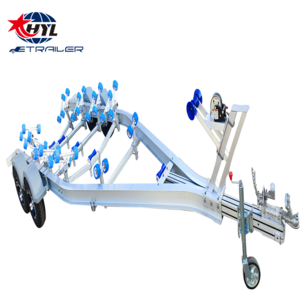 22ft aluminum tandem axle wobbly roller boat trailer Jet Ski trailer inflatable Boat Trailer