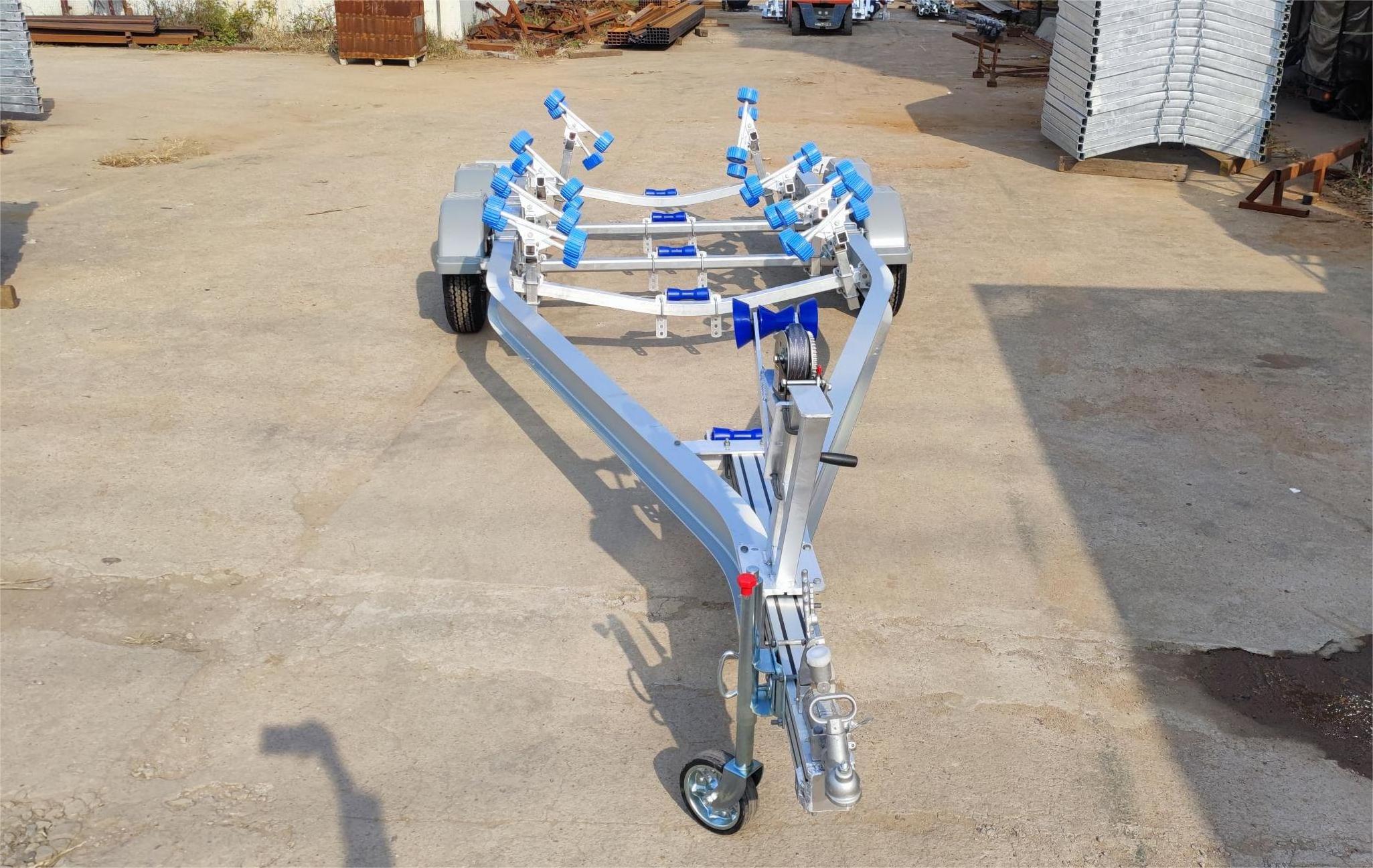 22ft aluminum tandem axle wobbly roller boat trailer Jet Ski trailer inflatable Boat Trailer