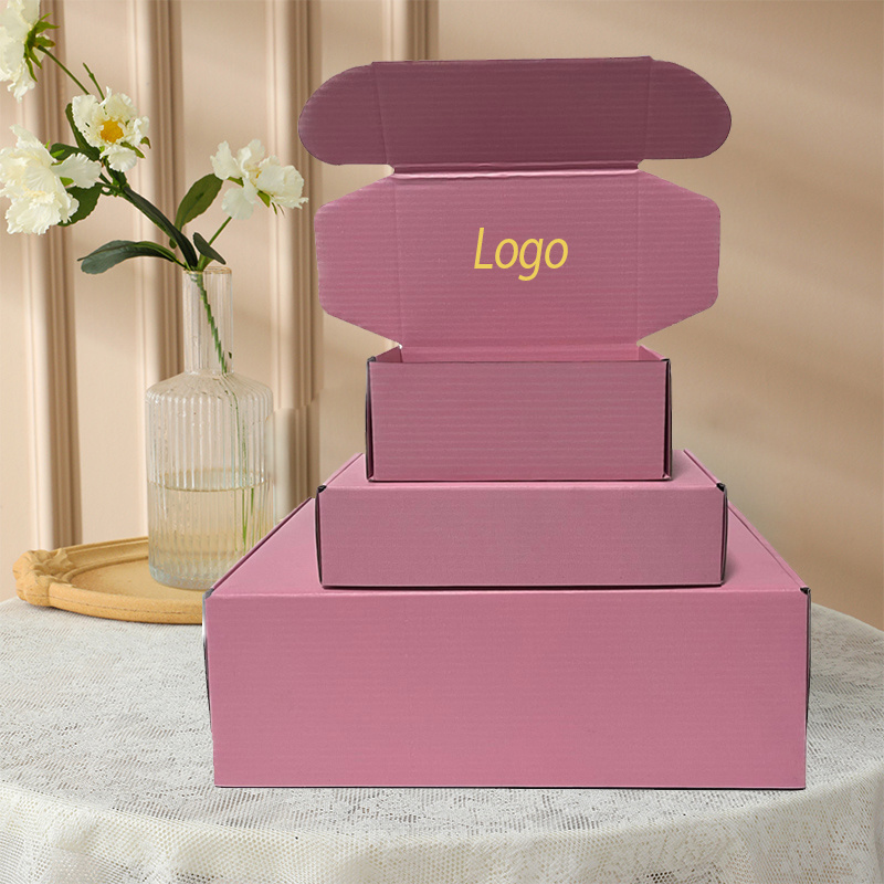 Custom Paper Package Box Cosmetic Perfume Packaging Gift Box Pink Corrugated Paper Boxes airplane