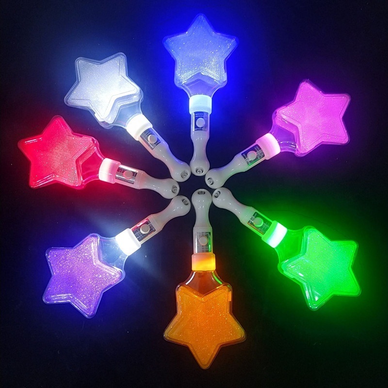 Wholesale bulk kpop concert light sticks star led light light up glow sticks with custom logo printing