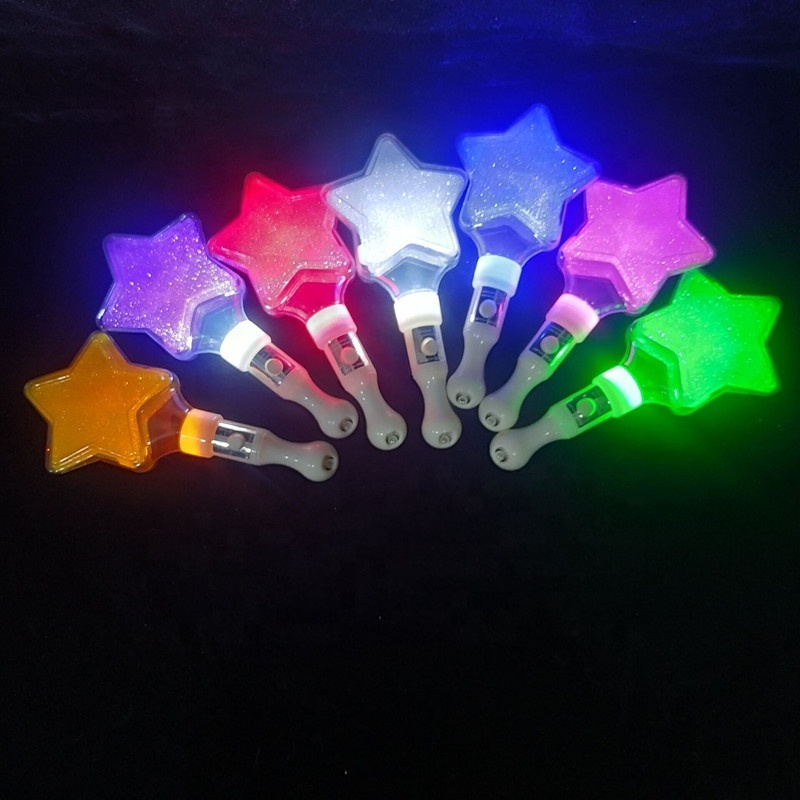 Wholesale bulk kpop concert light sticks star led light light up glow sticks with custom logo printing