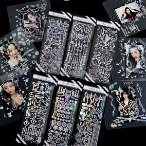 The original outline Galaxy series hot silver Guka stickers snow sheet music handbill decorative materials cute stickers