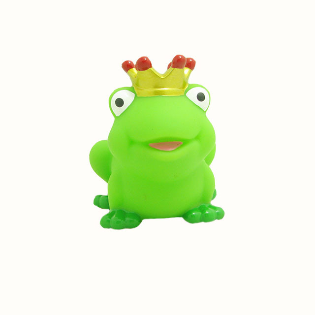 Bath floating soft pvc green rubber squeaky mini frog bath toy