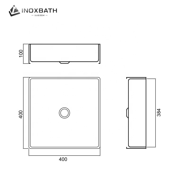 Nordic Simple Washbasin SUS304 Bathroom Sinks Vessel Bathroom Sink Single Bowl Shampoo Basin