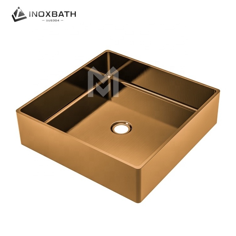 Nordic Simple Washbasin SUS304 Bathroom Sinks Vessel Bathroom Sink Single Bowl Shampoo Basin