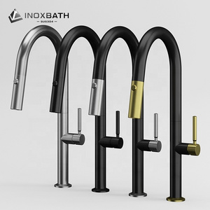 Modern Design Replacement Head 3 Way Mixer Tap Stainless Steel 304 Flexible Hose Pull Down Spray Touchless Kitchen Faucet