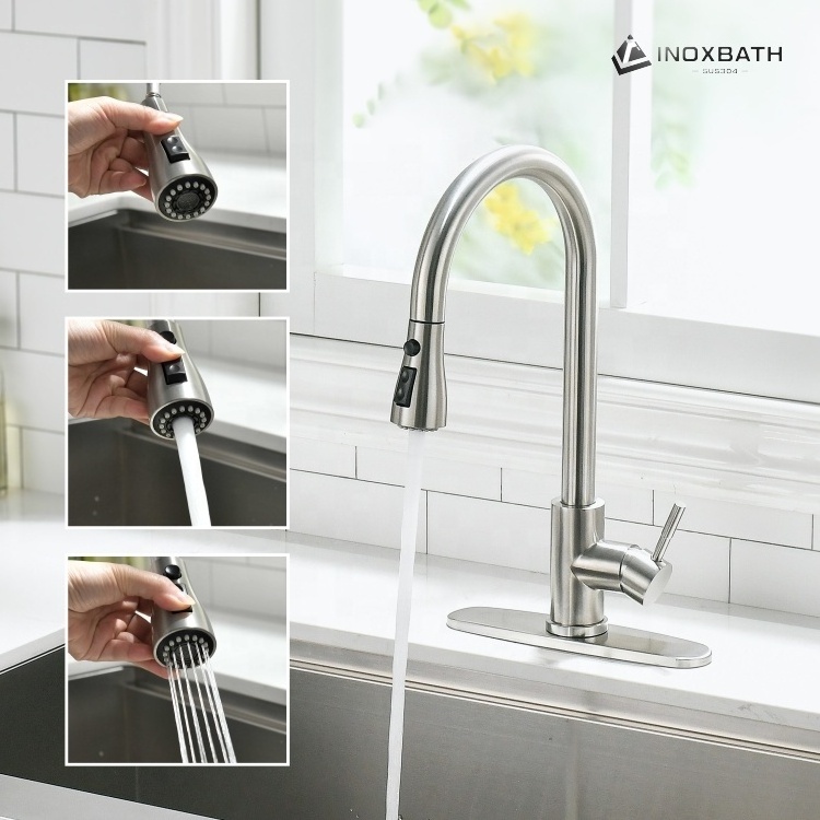 Sink mixer griferia lavaplato UPC kitchen water tap flexible hose pull down CUPC kitchen mixer faucet