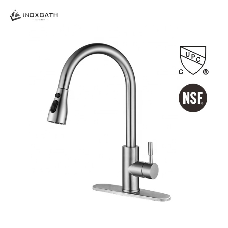 Sink mixer griferia lavaplato UPC kitchen water tap flexible hose pull down CUPC kitchen mixer faucet