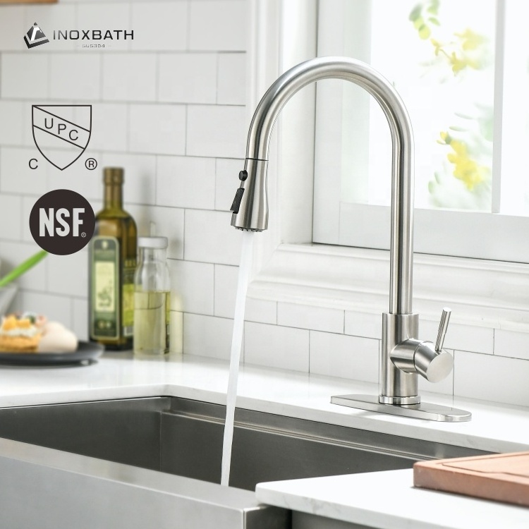 Sink mixer griferia lavaplato UPC kitchen water tap flexible hose pull down CUPC kitchen mixer faucet