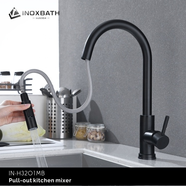 Manufacturers Spray Out Head Stainless Steel Flexible Mixer Sensor Faucet Pull Down Kitchen Tap