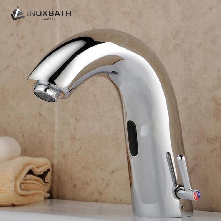 Automatic Motion Adapter Infrared Water Saver Faucet Type Sink Infared Mixer Hand Wash Auto Sensor 304 Basin Tap