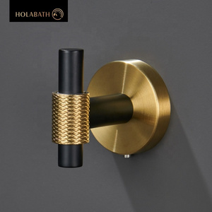 Brushed Black 304 Stainless Steel Clothes Hook Wall Mounted Towel Hook Bathroom Hardware Robe Hook