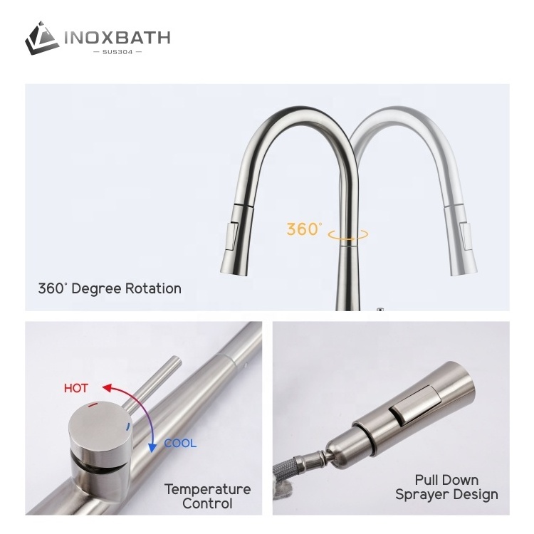 Sensor Kitchen Faucet SUS304 Pull Down Automatic Sensor Kitchen Sink Mixer Classic OEM ODM Sink Faucet