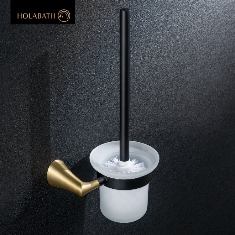 Hot Sale Europe style Stainless Steel SUS304  compact BathroomToilet Brush Holder SET durable Toilet Brush