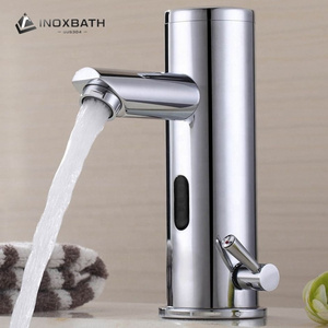 SUS304 Desk Mounted Touchless Sensor Water Saving Tap with Automatic Sensor Bathroom Smart Faucet