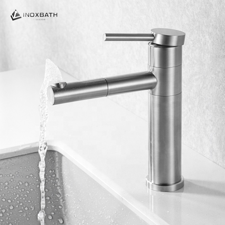 Bathroom taps basin mixer cold hot basin taps 304 stainless steel face basin faucet