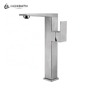 Sink Basin Water Tap High Neck Basin Mixer Tap 304 Stainless Steel Bathroom Basin Faucet Tap