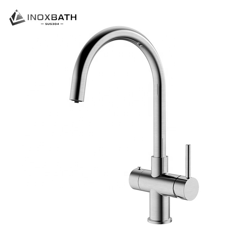 Inoxbath stainless steel 3 in 1 instant kitchen boil faucet kit set hot boiling water tap