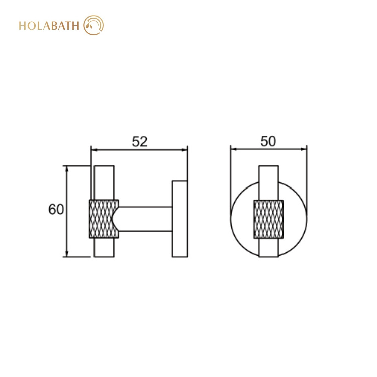 Bathroom 304 Stainless Steel Metal black Wall Mounted Towel Robe hook