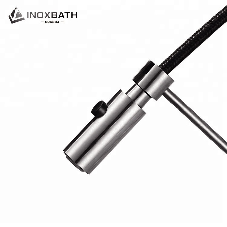 Inoxbath SUS 304 stainless steel bridge kitchen water tap sink pull down faucet with pull out spray