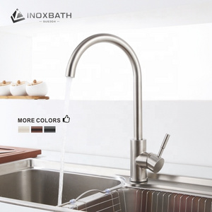 Quality faucets ceramic cartridge 304 stainless steel taps  mixer water tap kitchen faucet for sink