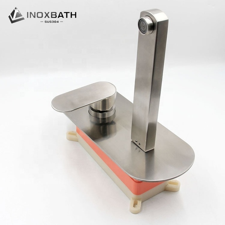 Wall Mounted Stainless Steel 304 Bathroom Mixer Cold And Hot Water Tap Basin Faucet