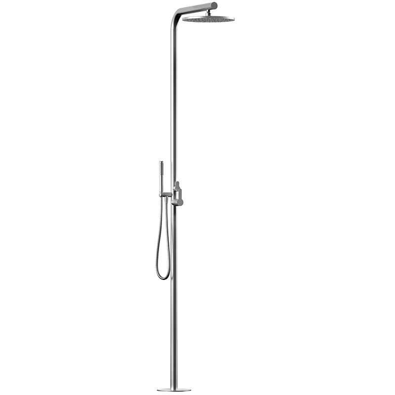 Swimming pool sandbeach free standing stainless steel bathtub faucet shower faucets for outdoor shower