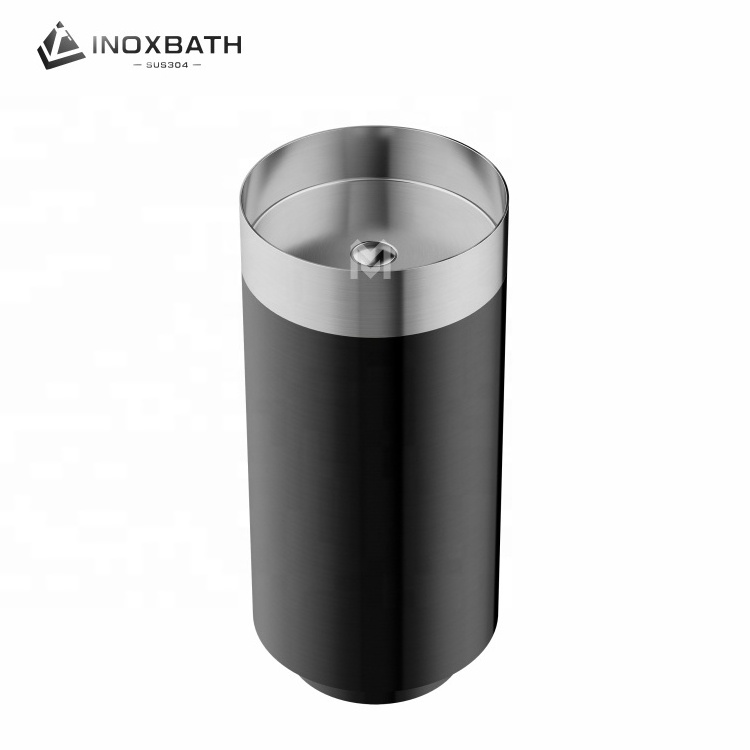 SUS04 sink bathroom hand wash basin 304 stainless steel bathroom sink Floor Standing round wash basin