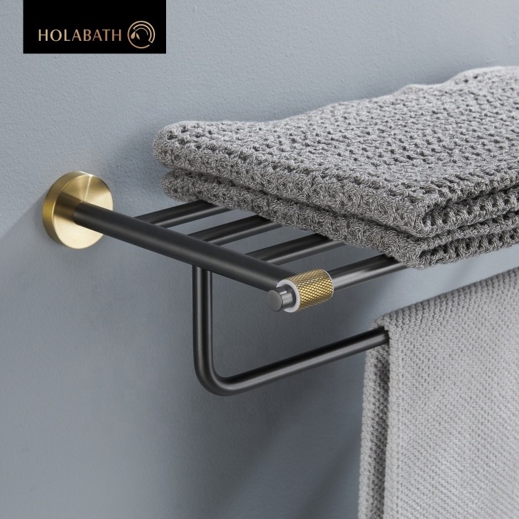 Wall Mounted Towel Hanger Holder Rack Shelf Holder Hanging Finishing Bathroom Towel Bar Towel Rack