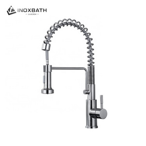 Hand touch sensor tap pull out spray head stainless steel kitchen sink mixer faucet