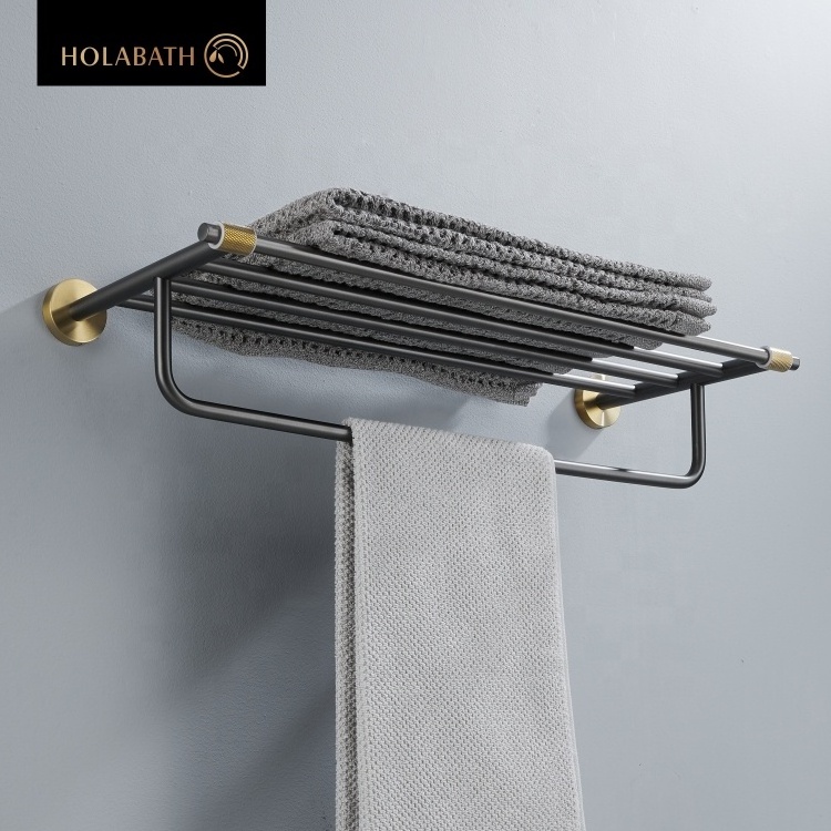 Wall Mounted Towel Hanger Holder Rack Shelf Holder Hanging Finishing Bathroom Towel Bar Towel Rack