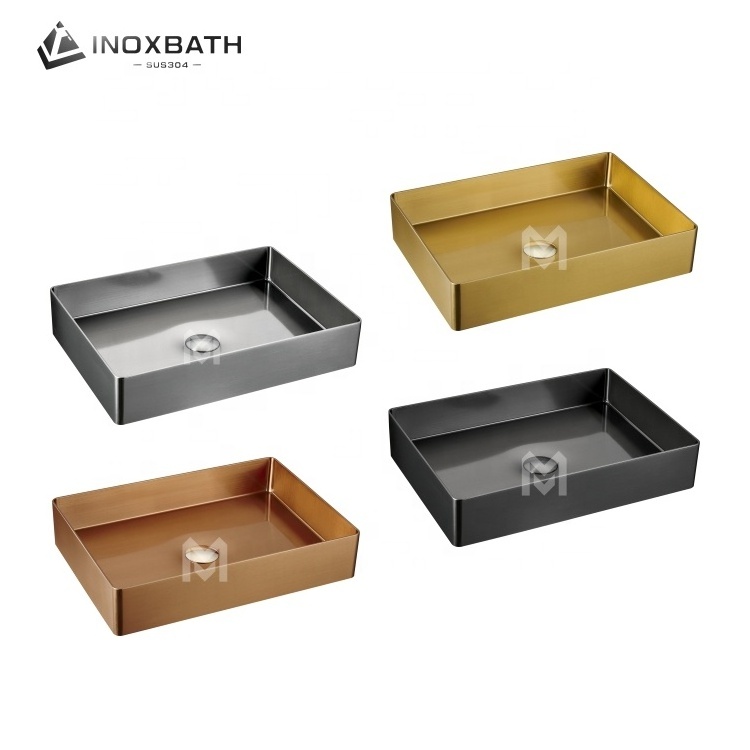 Washroom Golden Luxury SUS304  Washbasin Counter Top Basin Sinks Bathroom Vessel Vanity Sink