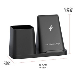 Applicable Apple And Android Multi-port Mobile Phone portable wireless charger Pen Holder for for iphone wireless charger 3 in 1