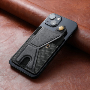 Cross-border hot sale pu cell phone card holder multifunctional cell phone sticker leather cell phone back insert card