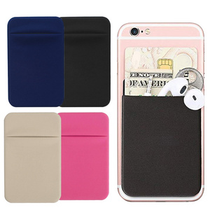 Top quality cell phone MM sticker wallet card pouch mobile phone pocket wallet