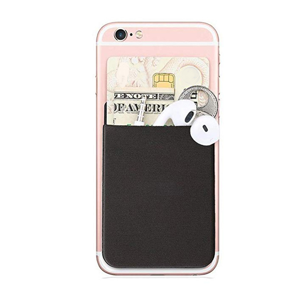 Top quality cell phone MM sticker wallet card pouch mobile phone pocket wallet